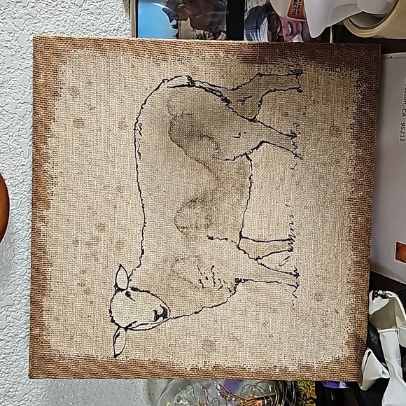 STUNNING ANNE TAVOLETTI SHEEP CANVAS ARTWORK - Picture 1 of 7